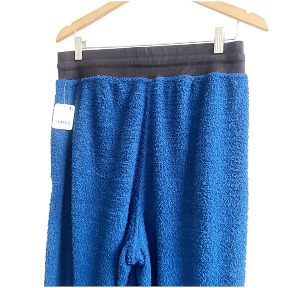 Free People Movement Cuddle Up Fleece Pants Fuzzy Prep School Blue Size Large - Picture 7 of 12